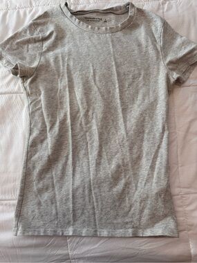 Abercrombie & Fitch Light Heather Gray Soft Tee